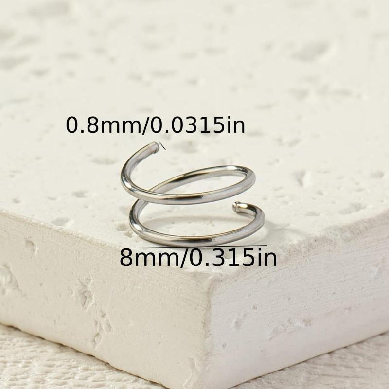 

A faux silver nose ring, boutique piercing jewelry for parties, retail