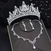 Kvalitní sady korunek pro nevěstu pro ženy diadémy náhrdelník náušnice sada svatebních šatů soupravy svatebních kostýmů příslušenství