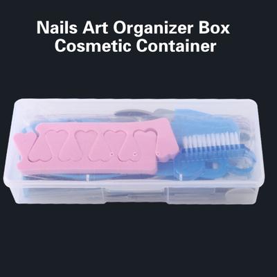 2Pcs Tool Storage Box Large Capacity Buckle Closure Smooth Surface Nail Tool Storage Box Stationery Container Household Supplies