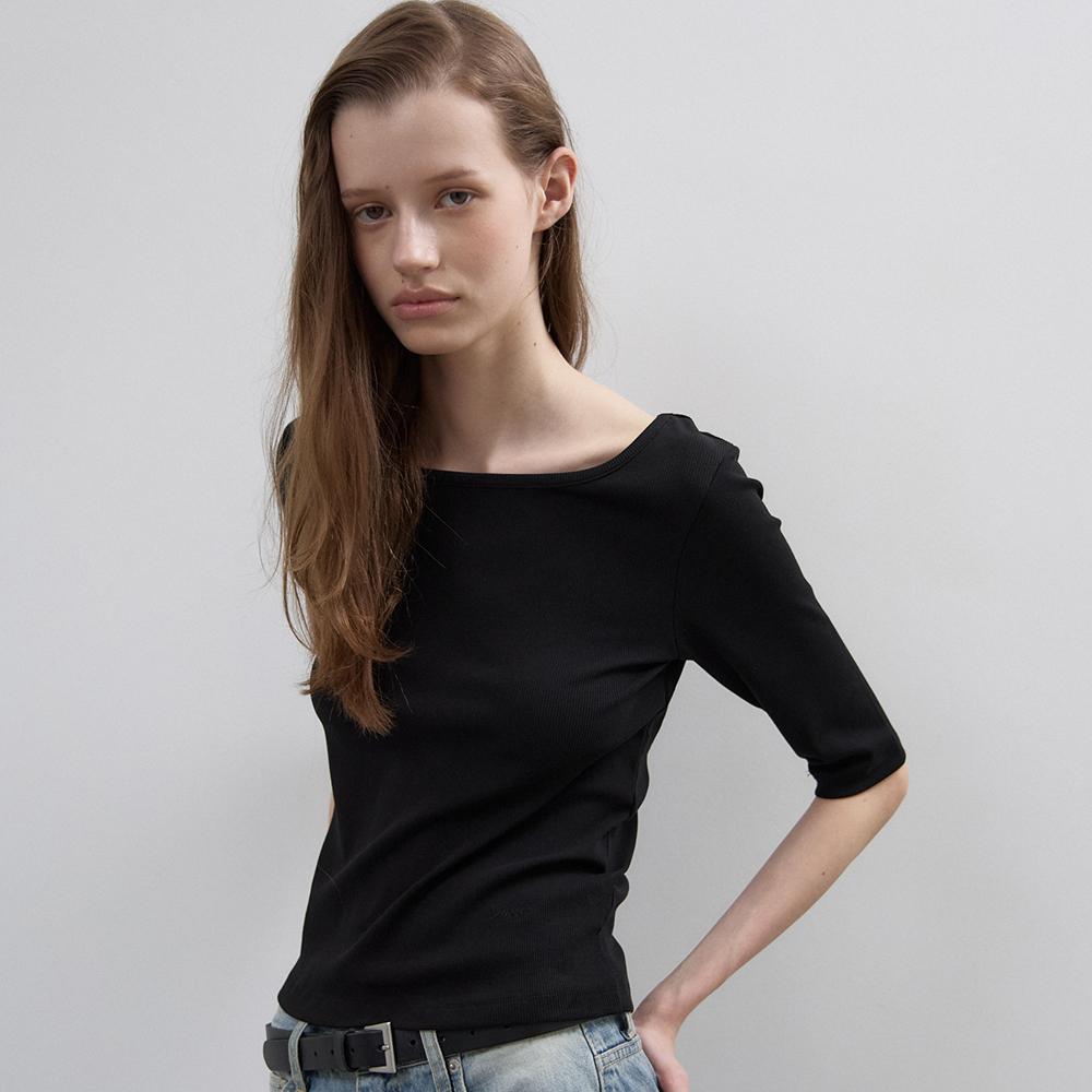 NOEUD Archive Boatneck Tee(Black)