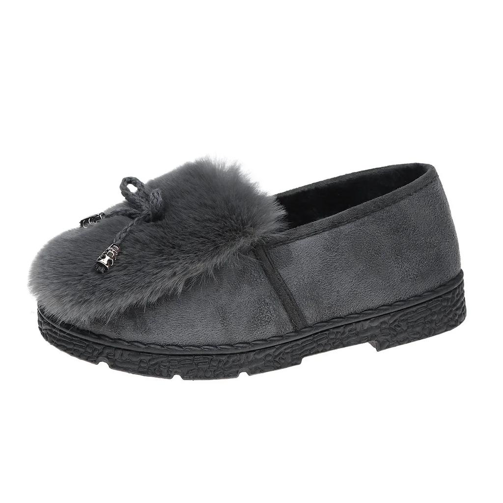 Dámské nadýchané kožešinové sněhule zimní leopardí potisk ploché podpatky zesílené plyšové bavlnou polstrované boty dámské teplé kotníkové boty