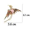 Enamel Phoenix Bird Brooches Animal Pin For Women Men 5-Color Enamel Flying Beauty Bird Party Office Brooch Pin Gifts