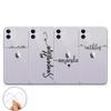 Personalised Phone Case Initials Name Black White Custom Soft TPU Cover for iPhone 12 11 14 13 Pro Max XR XS Max 8 7 Plus Mini
