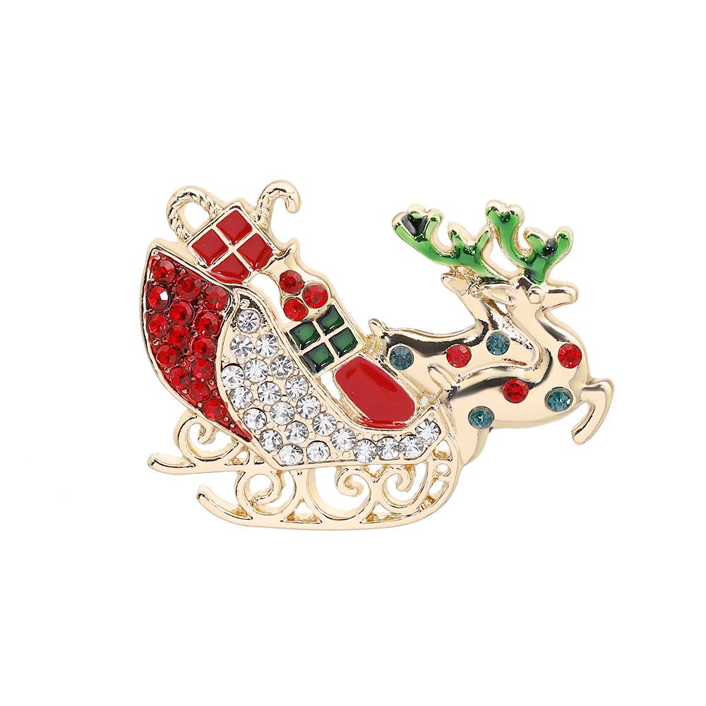 Versatile Cartoon Christmas Tree Brooch with Alloy & Diamonds for Halloween & Christmas