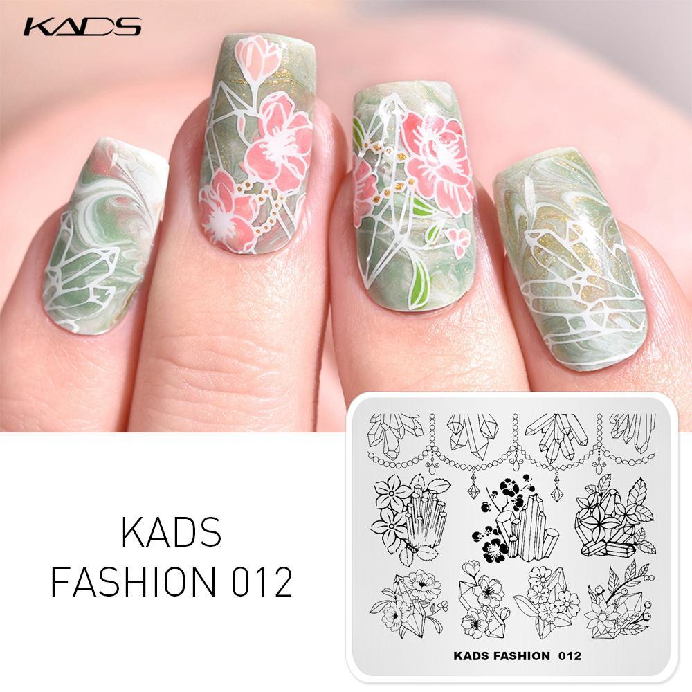 KADS Fashion 012 Nail Art Stamping Plates Manicure Stamping Plate Template Image Plates For DIY Tools Nail Decoration