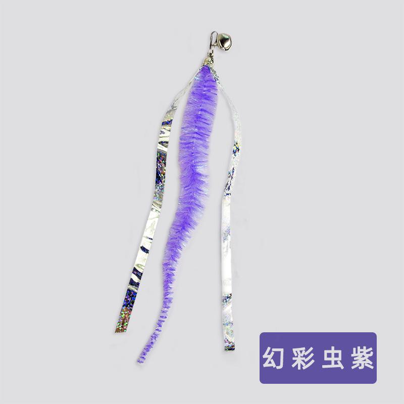 Cat Feather Toy Accessories False Butterfly Worm Toy With Bell Kitten Cat Toys Interactive Replacement Refill Foam Ball Training Decor