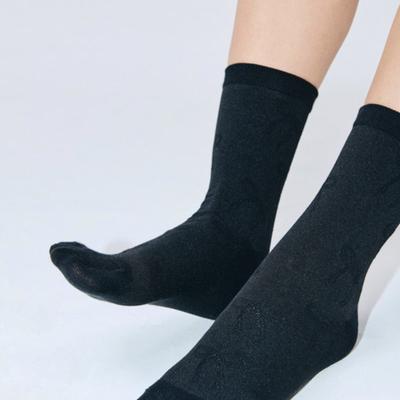 I hate Monday [IHM25SU0417] Ribbon Socks Black