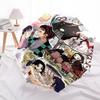 1pc Outdoor Umbrella with Demon Slayer Characters, Automatic Opening/Closing, Portable 3-Fold Design, 8-Bone Iron Frame, Festival Gift for Fans,