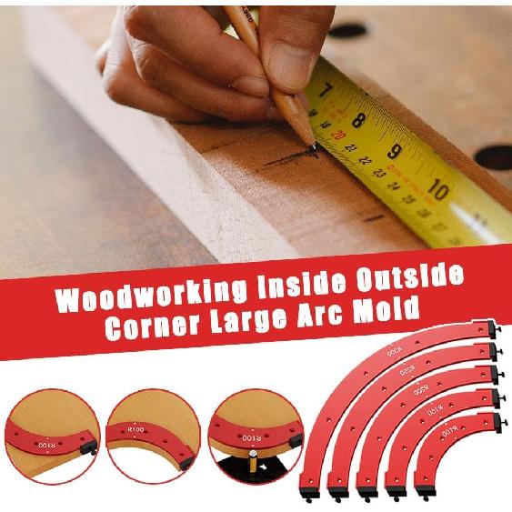 Woodworking Round Corner Radius Templates for Woodworking Arc Mold, Router Table Corner, Radius Jig Wooden Board Arc Cutting Auxiliary Tool for