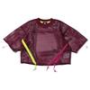 Nike Sportkleding Mesh Trekkoord Korte Mouw T-shirt Dames Tops Bordeaux AR3034-609