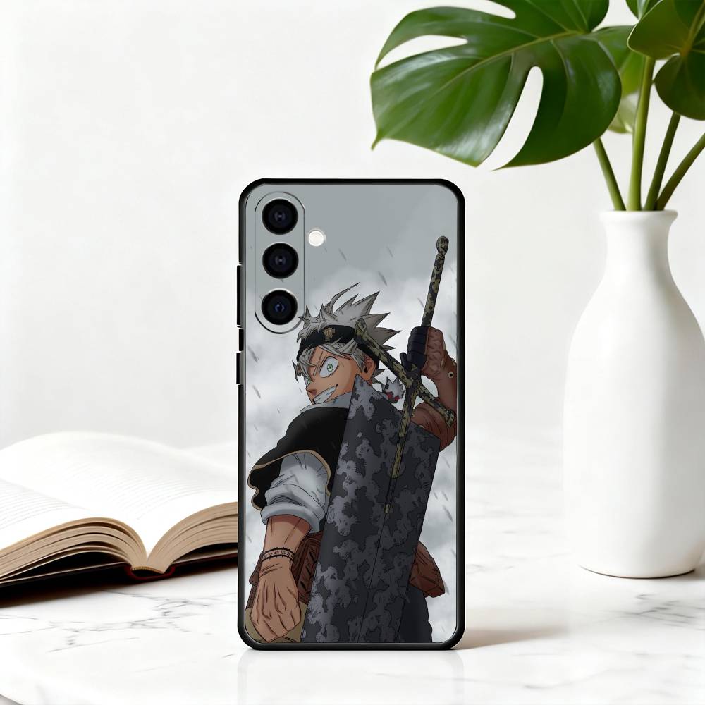 B-Black A-Asta-ES C-Clover Phone Case For Samsung Galaxy A73,A72,A71,A70,A53,A52,A51,Others Soft Black Cover