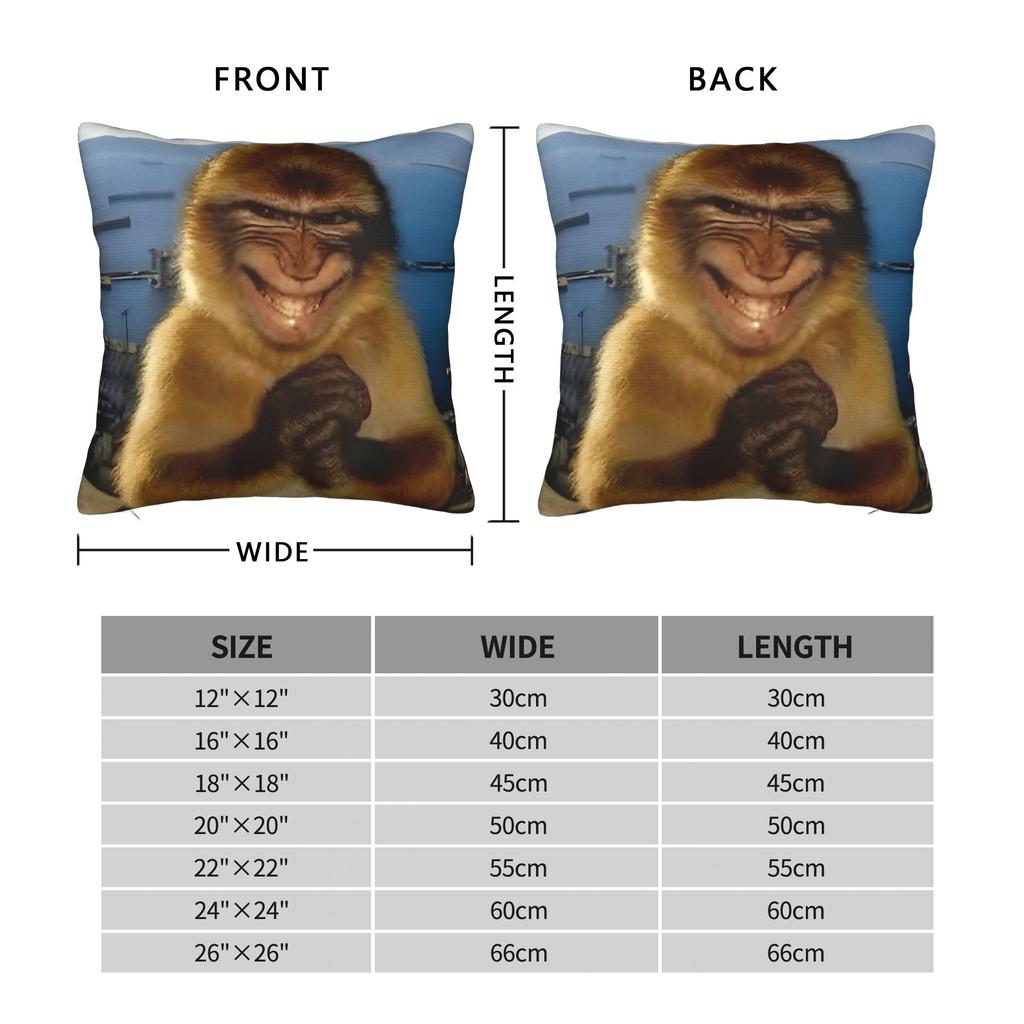 Thinking Monkey Meme Pillow Cover Accessories Printed Cushion Cover Decorations Pillow Case Cover Home Multi-Size