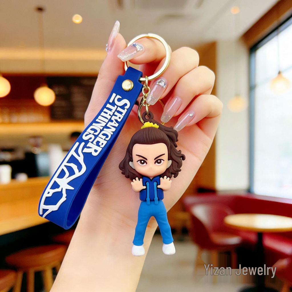 Stranger Things 2026 Silicone Keychain: Cute Bag Pendant & Car Accessory