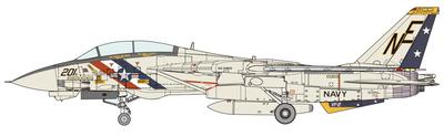 FineMolds American Tomcat Bounty Hunters Plastic Model FX05 1/72 F-14A VF-2 (Airplane)
