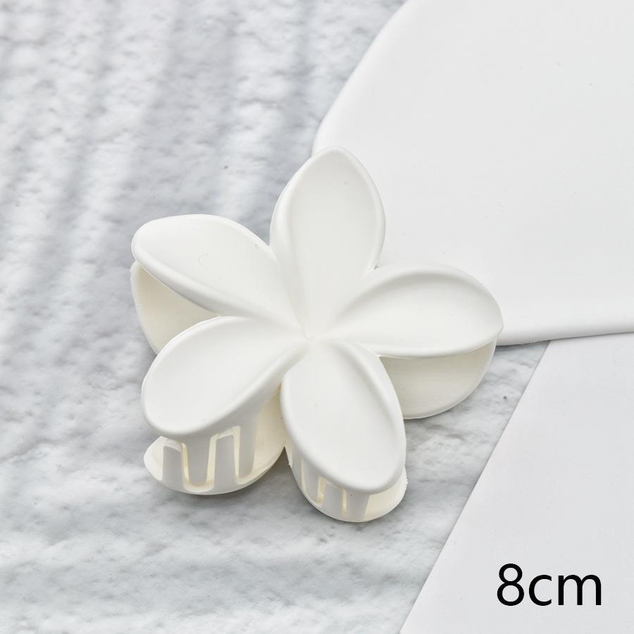 7cm Frangipani Hair Claw Clip - Colorful, Versatile Updo & Ponytail Accessory