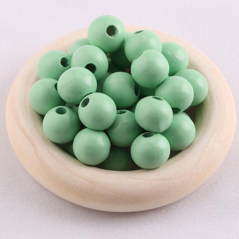 DIY Beech Wood Round Beads - Candy & Macaron Colors Jewelry Accessories