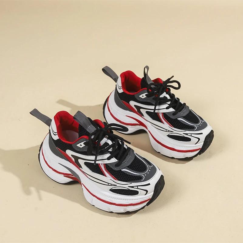 Zapatillas Deportivas de Mujer de Talla Grande Neutras con Plataforma con Cordones Colores Mixtos Zapatos de Mujer Hombre Aumentan 10cm Casual Zapatillas De Mujer