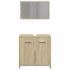 2 Piece Bathroom Furniture Set Sonoma Oak Particleboard
