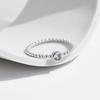 Bezel Setting Moissanite Ring 925 Sterling Silver Beads Trendy Stackable Finger Rings For Women Lab Diamond Jewelry