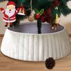 Vertical Diamond Pattern Plush Knitted Christmas Tree Skirt - Holiday Decor & Gifts
