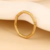 /Stainlesss Steel Gold Color Bamboo Joint Ring Women Minimalist Trendy Finger Rings Waterproof Jewelry Wedding Gift