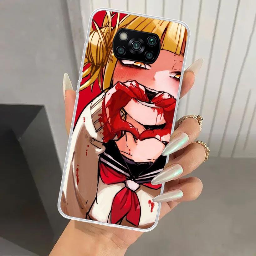 Himiko Toga Waifu Anime MHA Phone Case for Xiaomi Poco X5 X6 X7 Pro F7 Ultra M7 Redmi 15 15C 13 13C 12 12C 10 10A 10C 9 9A 9C 9T