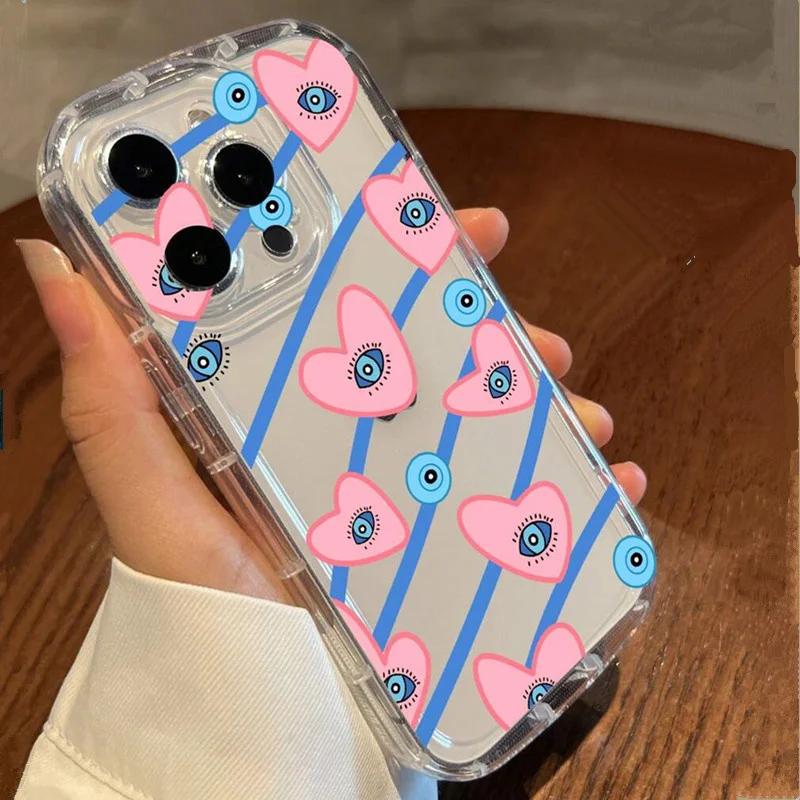 Colorful Floral Pattern Transparent Case For iPhone 11 Cases iPhone 15 12 13 14 Pro Max X XR XS Max 14 15 7 8 Plus Cover Funda