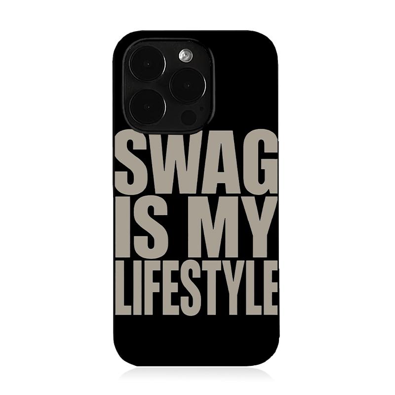 

Creative Letters Swag is My Life Style Phone Case For iPhone 17 Air 16 15 14 13 12 11 PRO MAX X XR XS 16 PLUS Back Cover Funda iPhone 11
