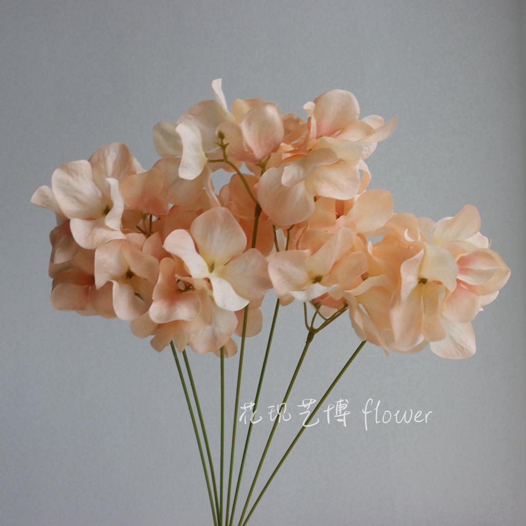 4pcs 7 Branches Hydrangea Artificial Flowers Bouquet Home Wedding Decor Centerpiece Table Arrangement Silk Floral DIY Crafts