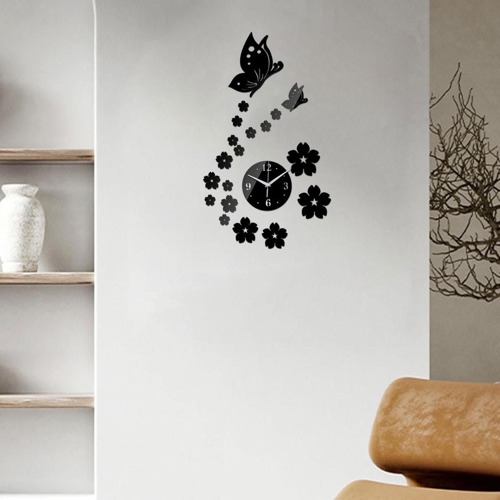Luxury Design Wall Clock Stylish Acrylic Silent Mechanism Aesthetic Wall Decor for Living Room Bedroom Office