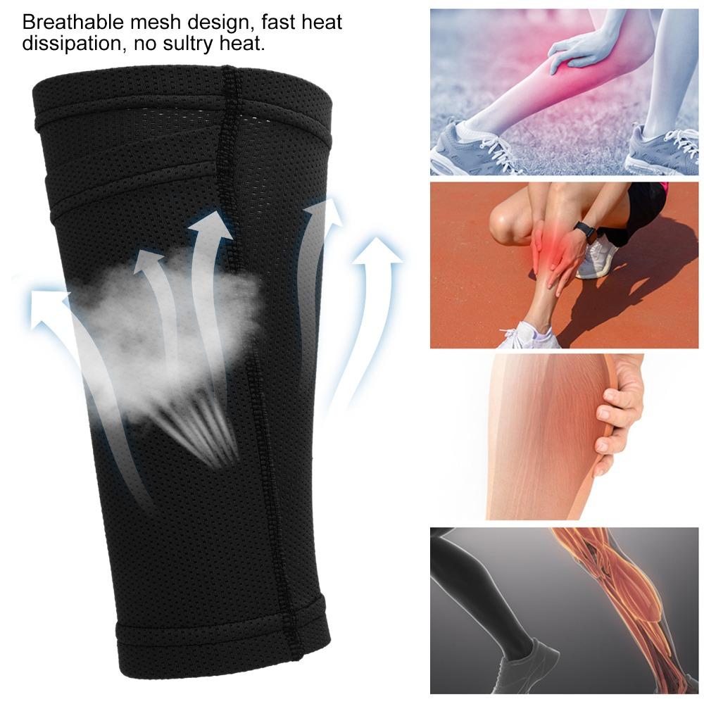 2pcs Breathable Soccer Shin Sleeves Polyester Soccer Shin Guard Socks Soccer Training