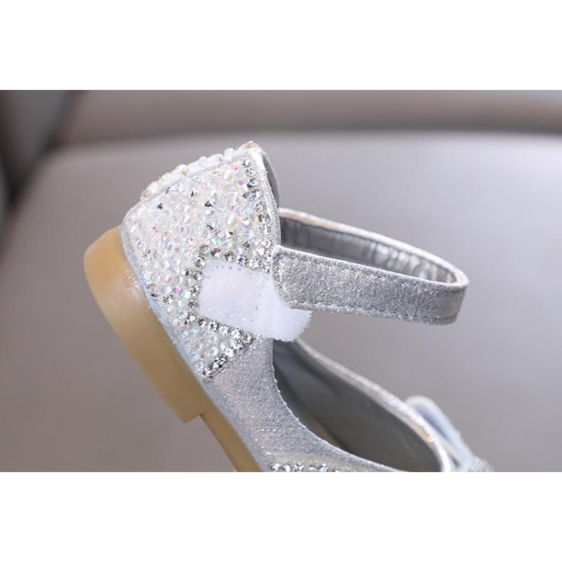 Autumn new style ladylike baby girl girls' princess rhinestone flat shoes, leather shoes, dance performance shoes