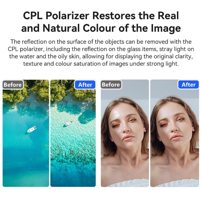 Scratch Resistant Camera Filter CPL/ ND8/ND16/ND32/ND64 Waterproof Clear Opt Glass For Outdoor