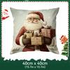 Vintage Santa Claus Snowman Pillowcase Bedroom Cushion Cover 100% Polyester Living Room Cushion Pillowcase Home Decor