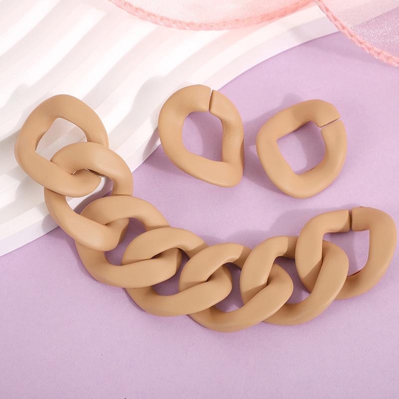 Matte Macaron Oval Buckle Chain - DIY Bag Accessory
