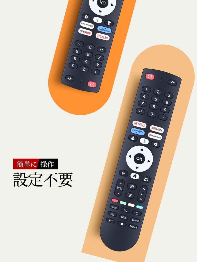 AVTVA Tunerless TV Remote Control for FPD 32/40/43 inch Google TV CG40-P3, CG43-P3, CG32-P3, CA32-P3, and CA43-P3