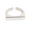 Geometric Irregular Liquid Lava Waterdrop Shaped Open Rings for Women Vintage Silver Color Metal Rings Personality Jewelry