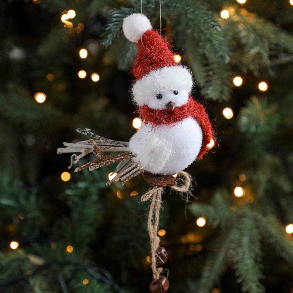 Cute Bird Doll Ornaments Simulation Fabric Animal Pendants Christmas Tree Hanging Ornaments Christmas Gift Doll Decorations