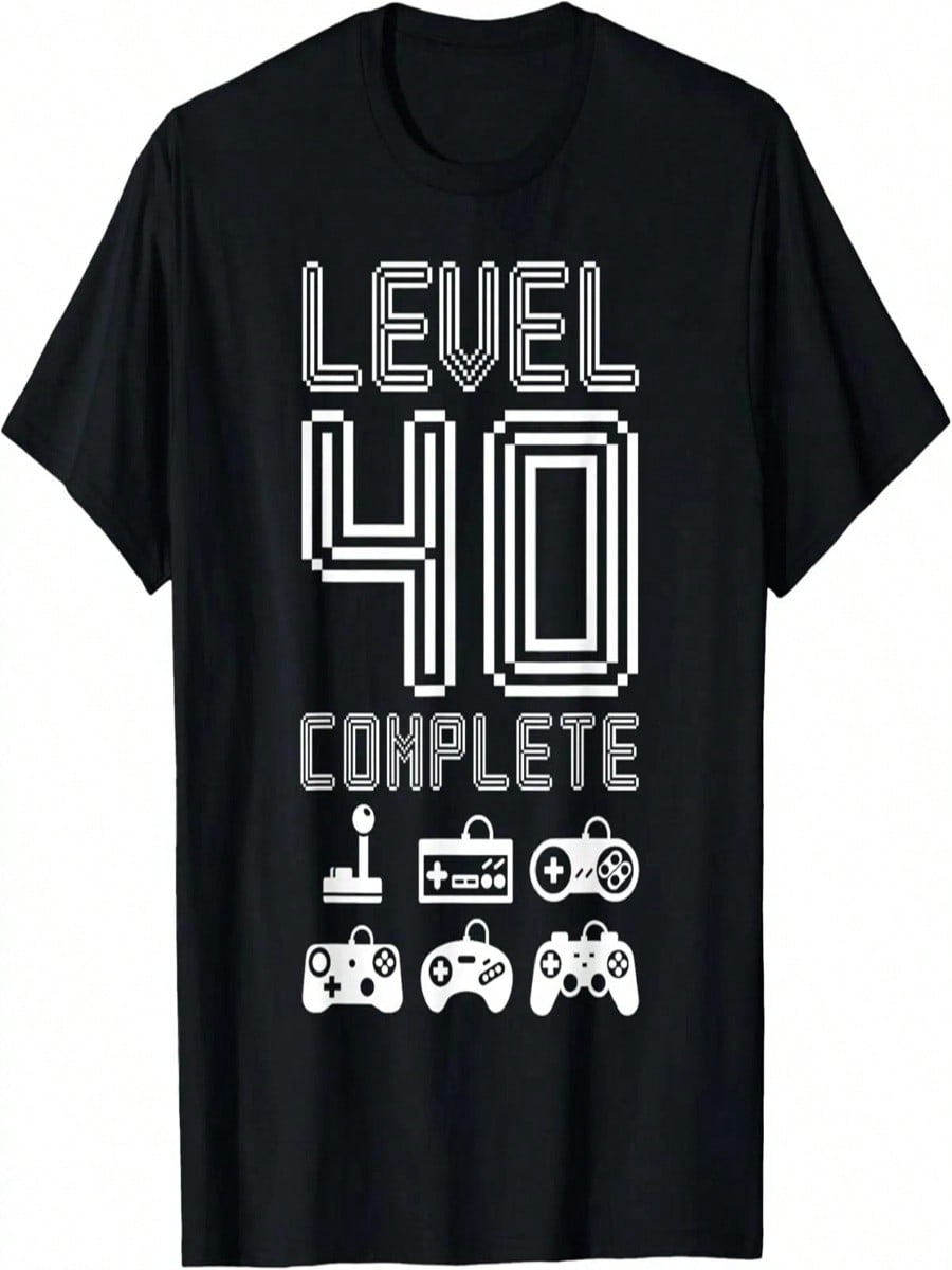 Funny 40th Birthday Gamer T-Shirt Level 40 Complete S разноцветный