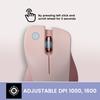 Perixx PERIMICE-621P Wireless Mouse, Silent Click, Wireless (2.4G, Pink)