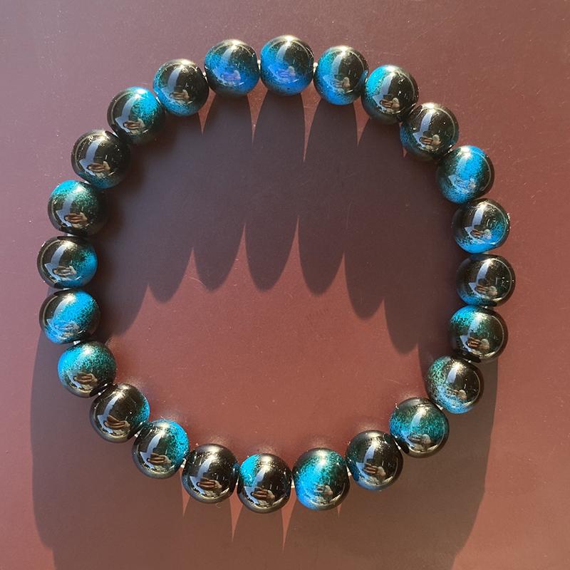 Charm Bracelet Tiger Eye Stone Beads Elastic Beaded Bracelets For Men Women Jewelry