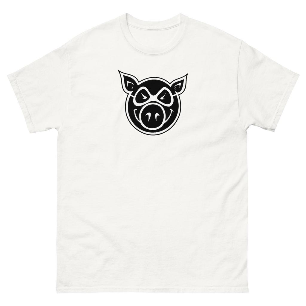Maglietta con Logo Ruote da Skateboard Maiale