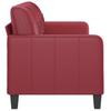 3 Seater Sofa Burgundy 180 cm Faux Leather