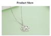 Cazador Rose Flower Pendant Necklaces Stainless Steel Jewelry Choker Necklaces Wedding Mother's Day Gift for Women Lover New