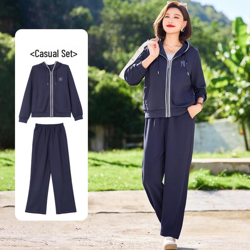 

Женский осенне-зимний спортивный костюм с капюшоном QianLian 5XL