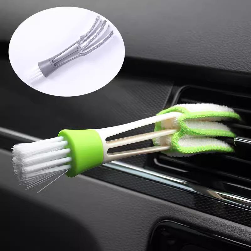 Double Ended Mini Dust Blind Cleaner, Car Vent Window Blind Detail Brush, Keyboard Cleaner, Hand Held Magic Brush Blind Duster