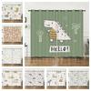 Curtain Animal Illustration Dinosaur Penguin Curtain Digital Printing Blackout Curtain No Punching