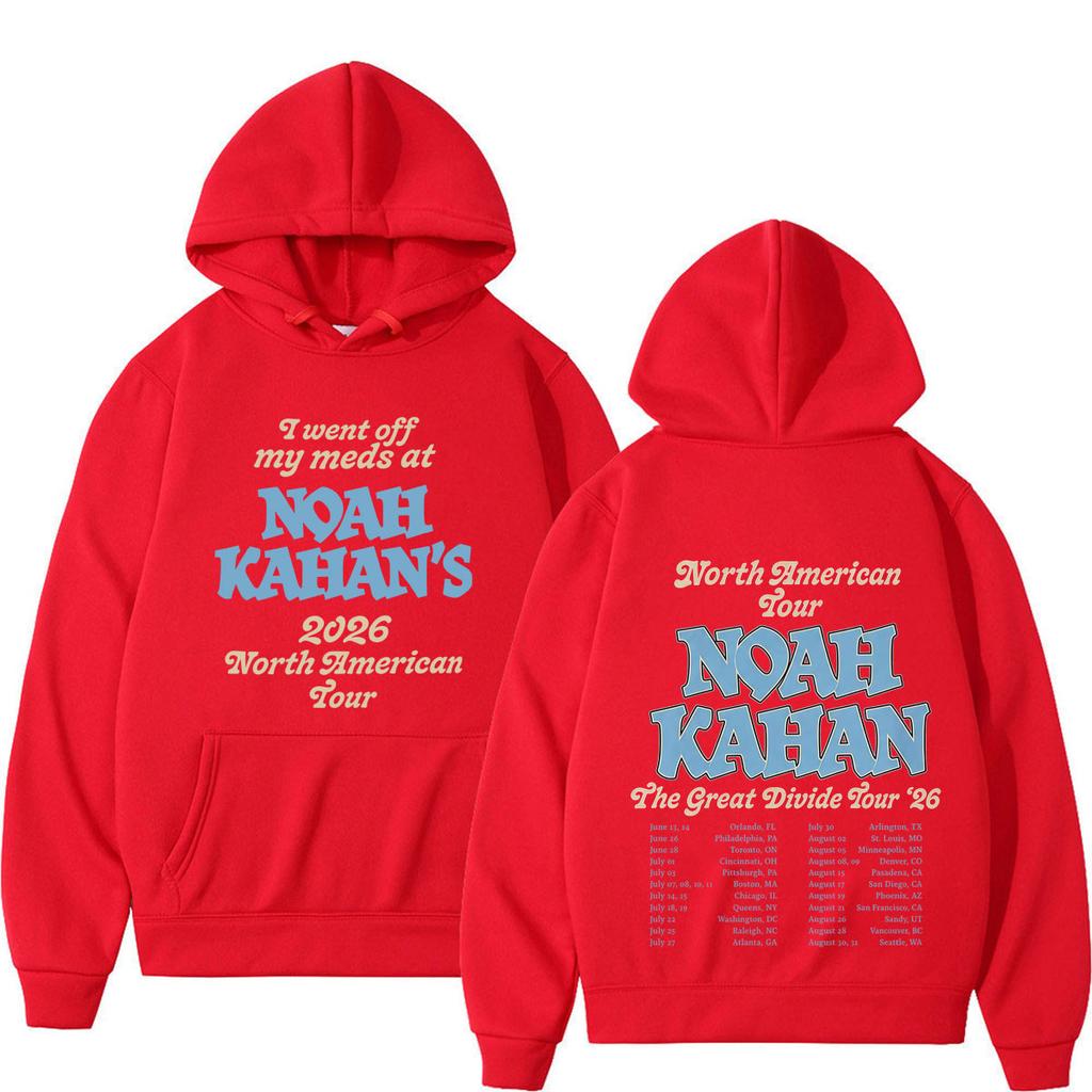 Noah Kahan The Great Divide Tour Grafická mikina Pánská Dámská Vintage Pulovr Dlouhý rukáv Ležérní Hip-hop Móda Mikiny