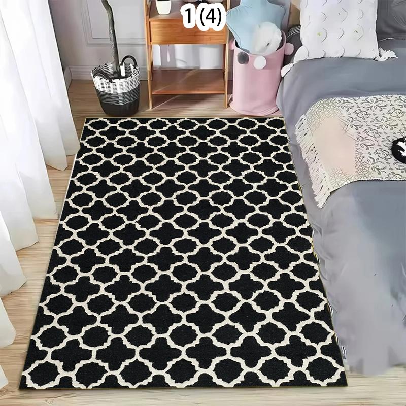 

Moroccan Trellis Pattern Area Rug Soft Comfortable and Practical Floor Mat for Indoor Living Room Bedroom Home Decor 40X60CM