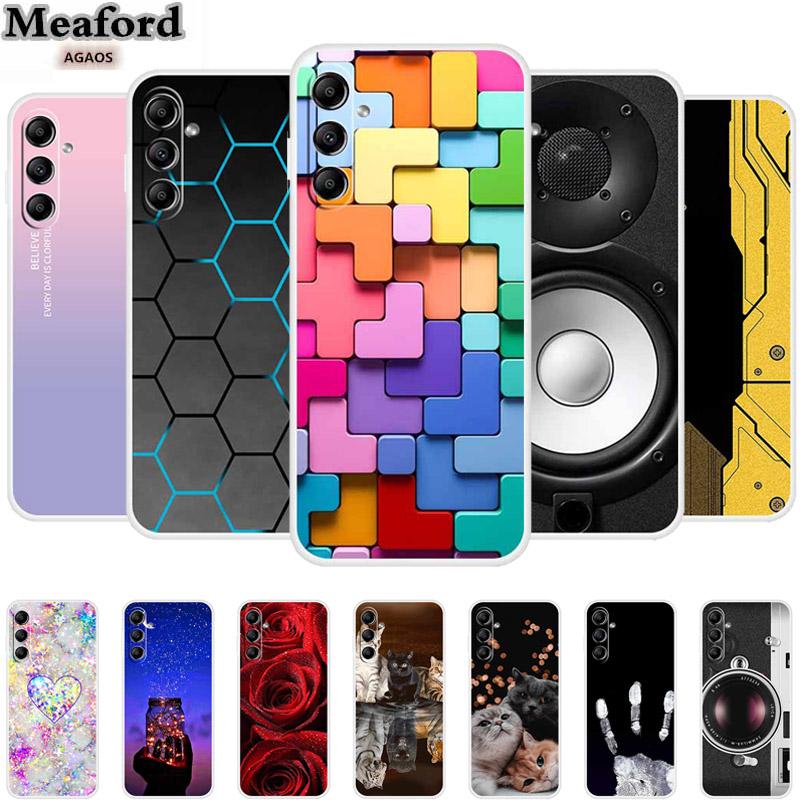 For Samsung Galaxy A14 A34 A54 5G Case Cartoon Soft Silicone TPU Cover Coque for Samsung A54 A34 A24 4G Transparent Clear Capa